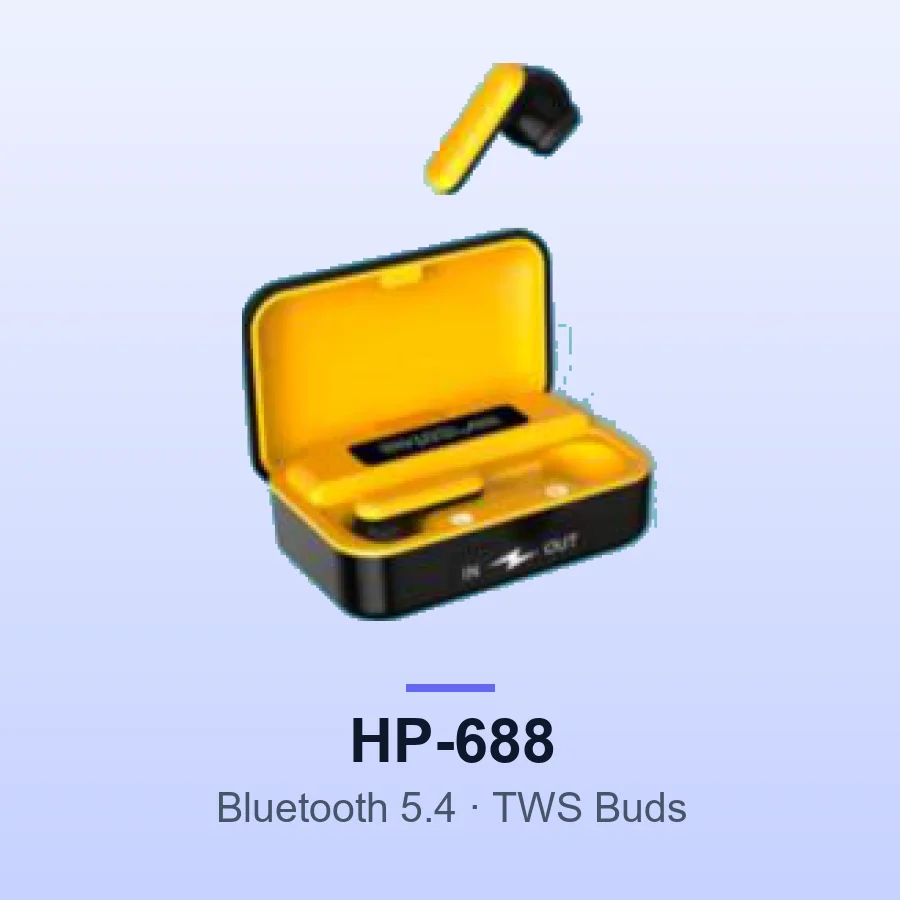 HEPU HP-688 TWS Wireless Earbuds (Bluetooth 5.4)