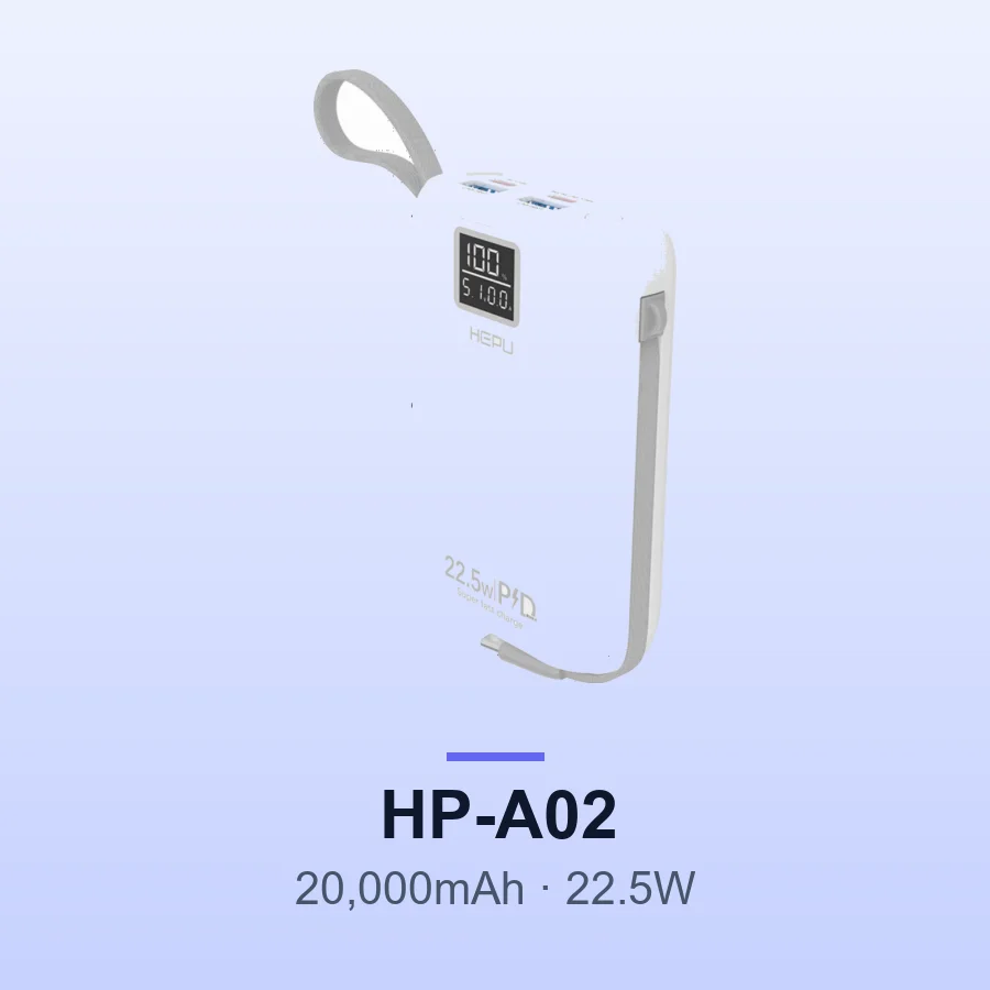 HEPU HP-A02 20,000mAh 22.5W Fast Charge Power Bank