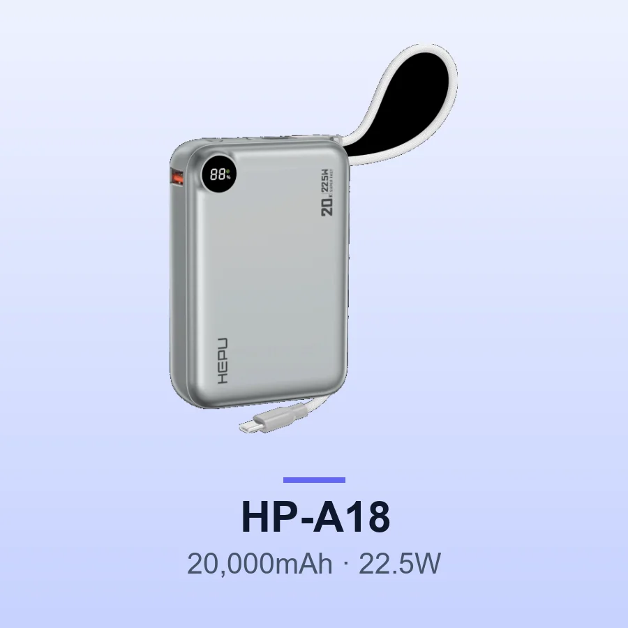 HEPU HP-A18 20,000mAh 22.5W Fast Charge Power Bank
