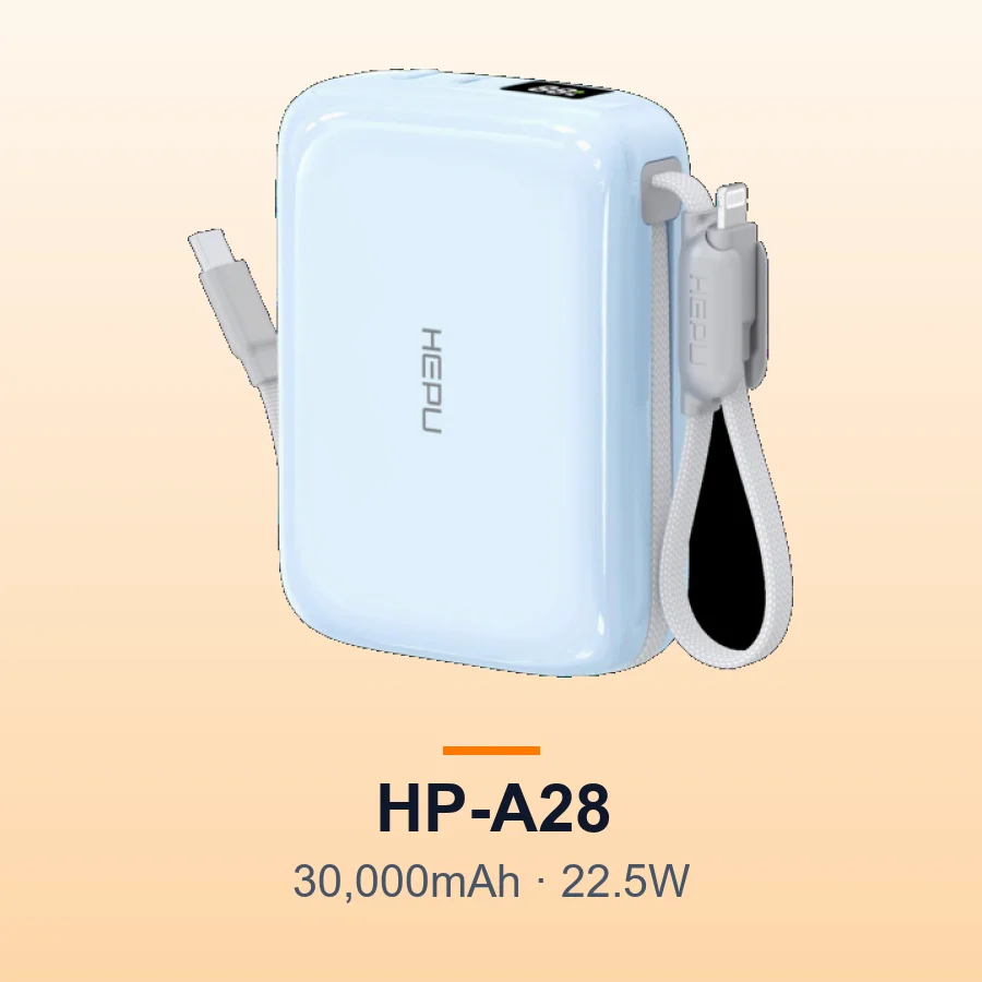 HEPU HP-A28 30,000mAh 22.5W Fast Charge Power Bank