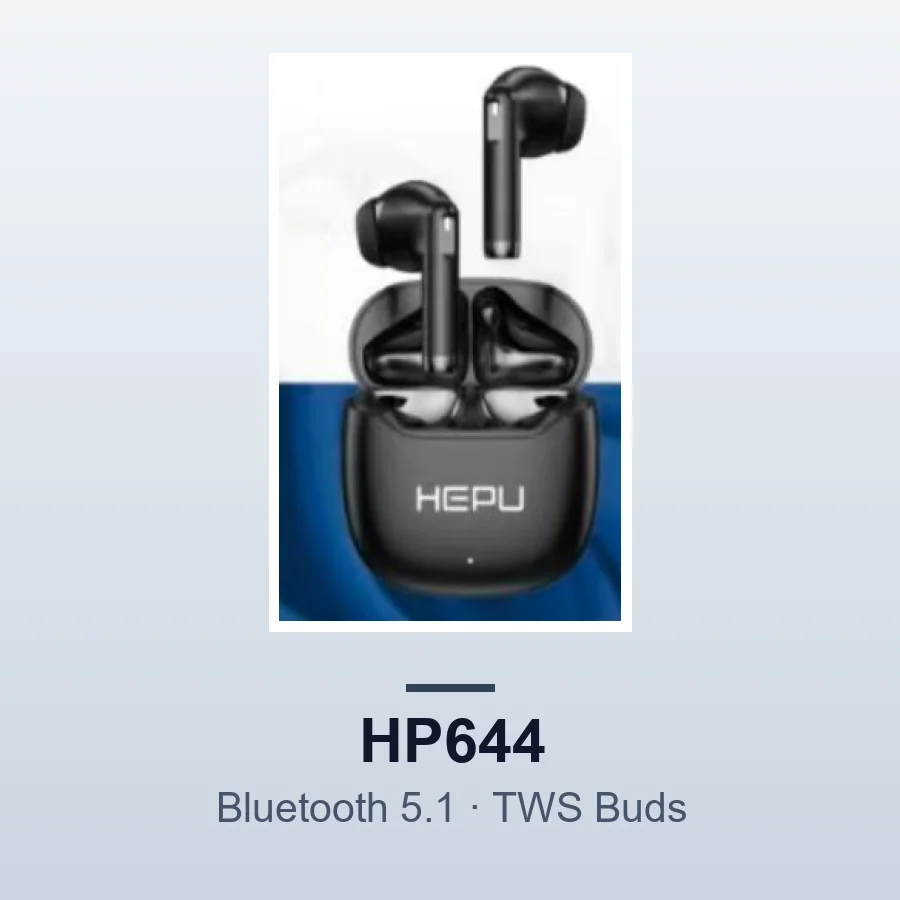 HEPU HP644 TWS Wireless Earbuds (Bluetooth 5.1)