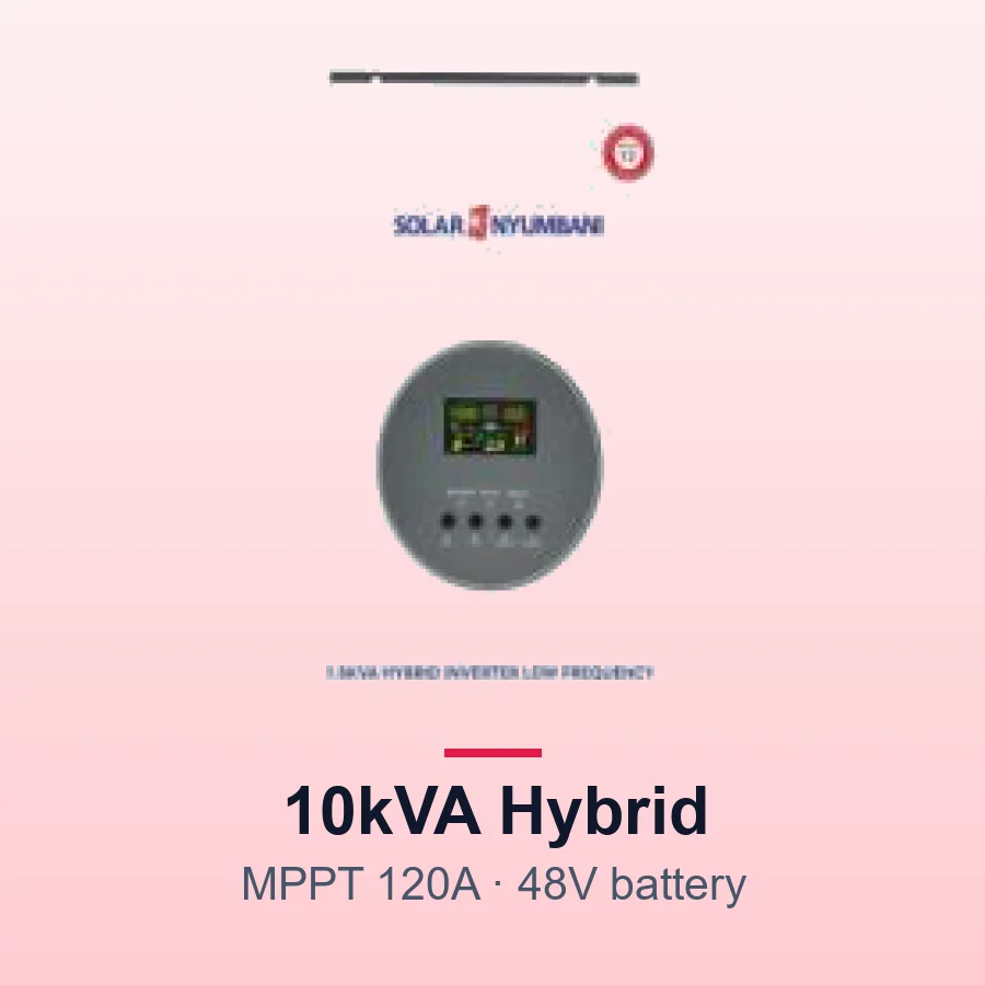 Solar Nyumbani 10kVA (8000W) Hybrid Solar Inverter - MPPT 120A
