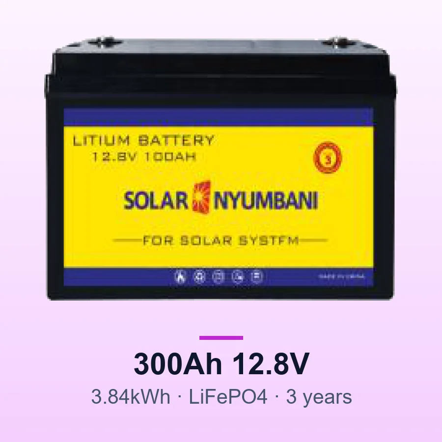 Solar Nyumbani 12.8V 300Ah Lithium Battery (3.84kWh)