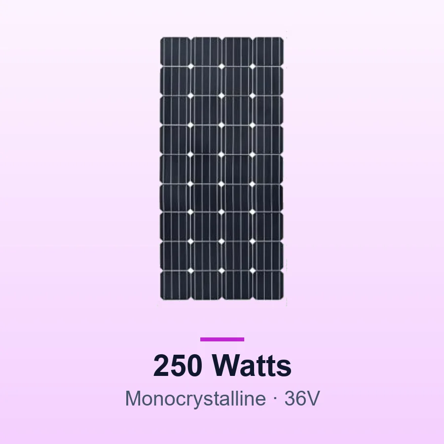 Solar Nyumbani 250W Monocrystalline Solar Panel (36V)
