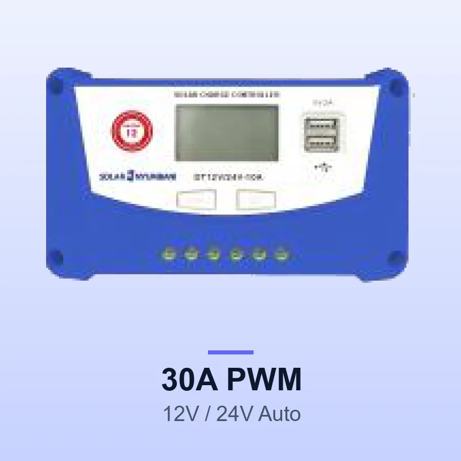 Solar Nyumbani 30A PWM Solar Charge Controller (12V/24V Auto)