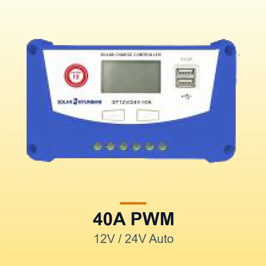 Solar Nyumbani 40A PWM Solar Charge Controller (12V/24V Auto)