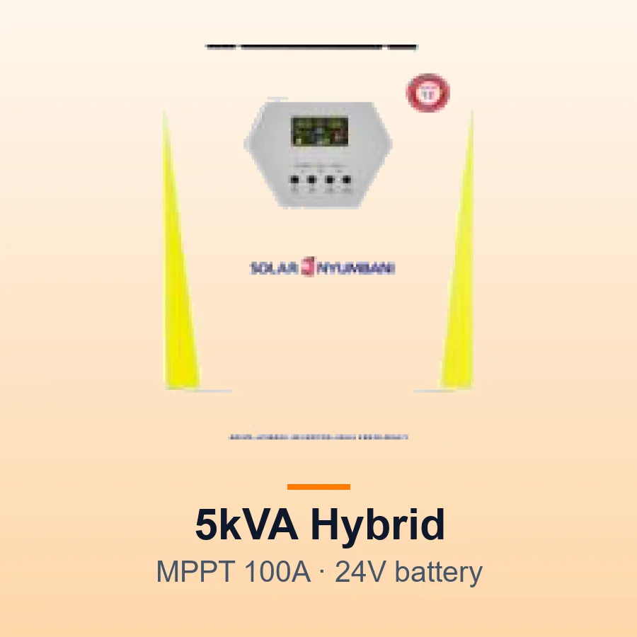 Solar Nyumbani 5kVA High-Frequency (5000W) Hybrid Solar Inverter - MPPT 100A